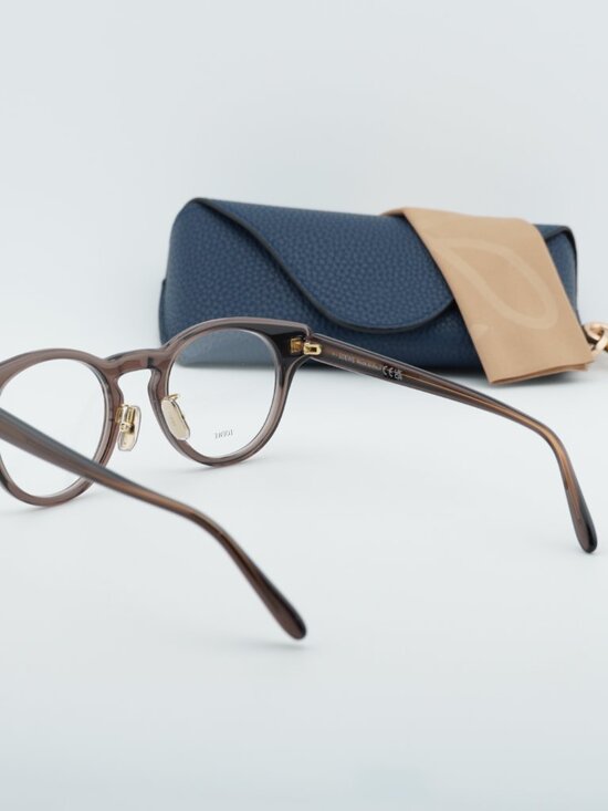 Loewe LW50085F 050 Unisex Round Eyeglasses - Shiny Brown 49mm main image 4